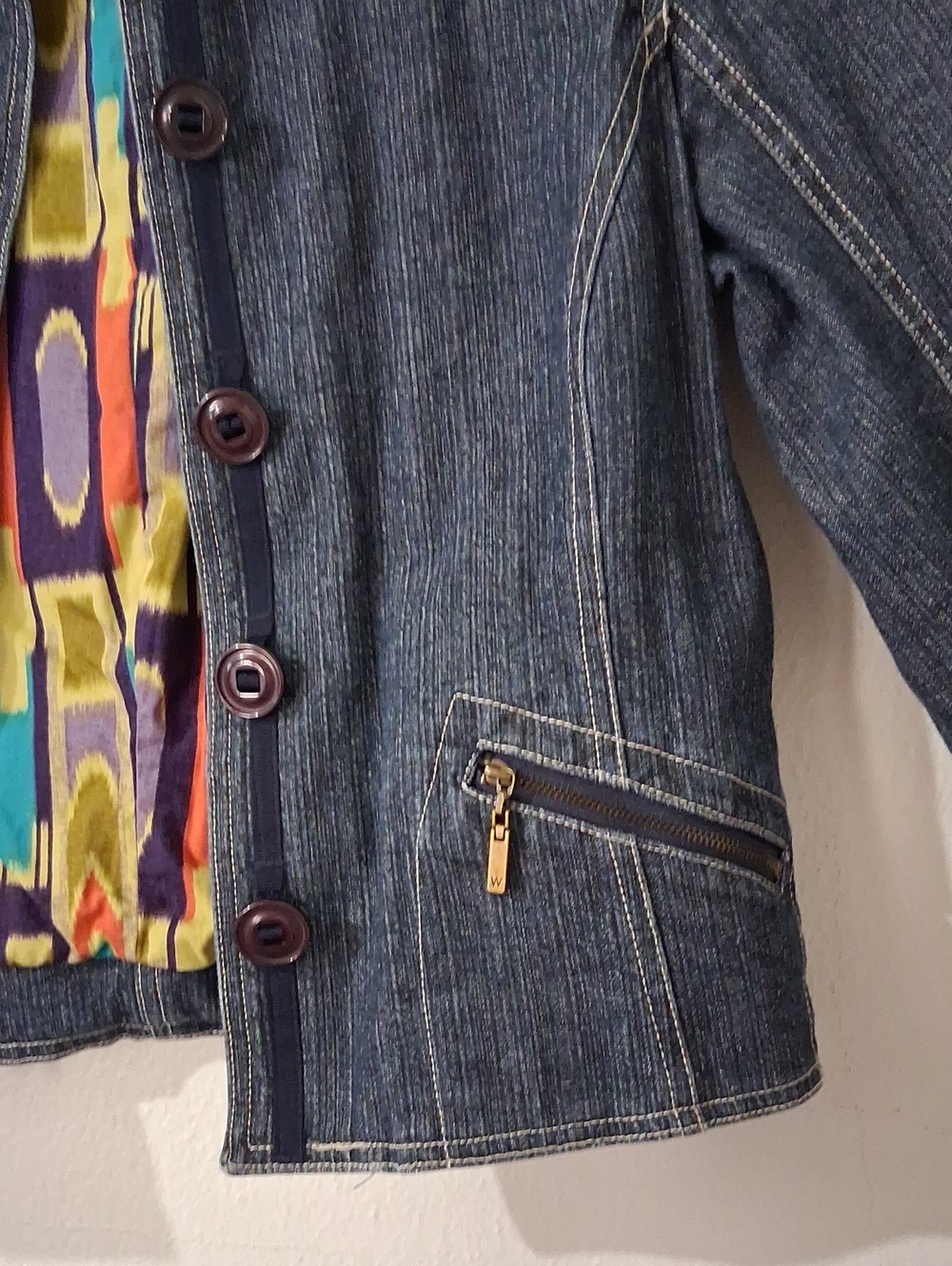 Denim Cropped Jacket / Button Up - Picture 9 of 10
